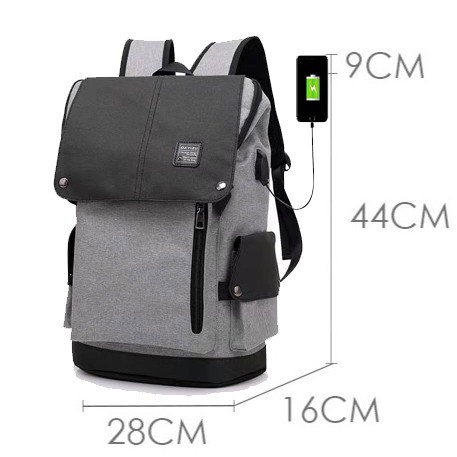 Highland Tas Ransel Pria Backpack Tas USB Tas Laptop Korea TCR09