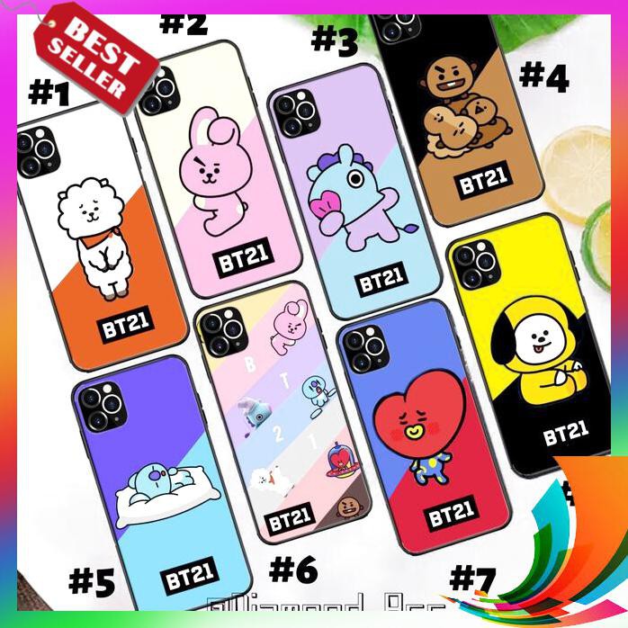 【TERBARU】 PREMIUM Case Hp Glass MOTIF BT21 BTS 8 SAMSUNG GALAXY J7 PRIME