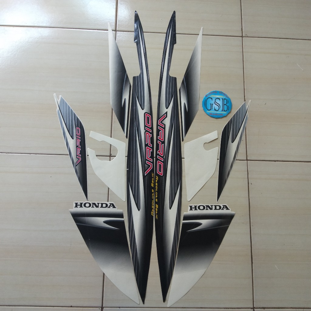 stiker motor honda vario cw 110 2006 hitam-putih