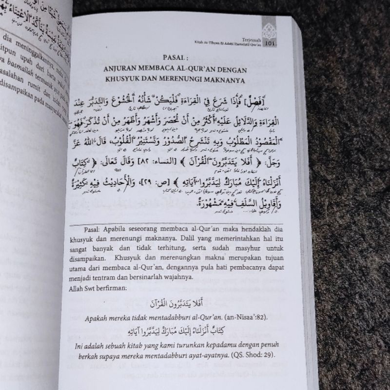 terjemah tibyan fi adabi hamalatil Quran lengkap makna pesantren