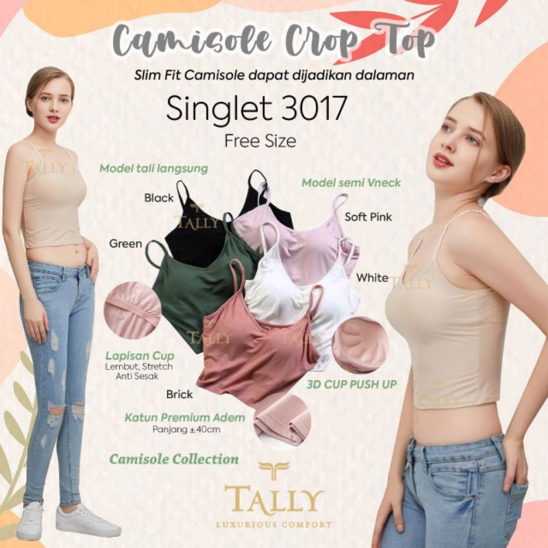 TALLY 3017 CROP TOP BRALETTE CUP BUSA - BLSPORT