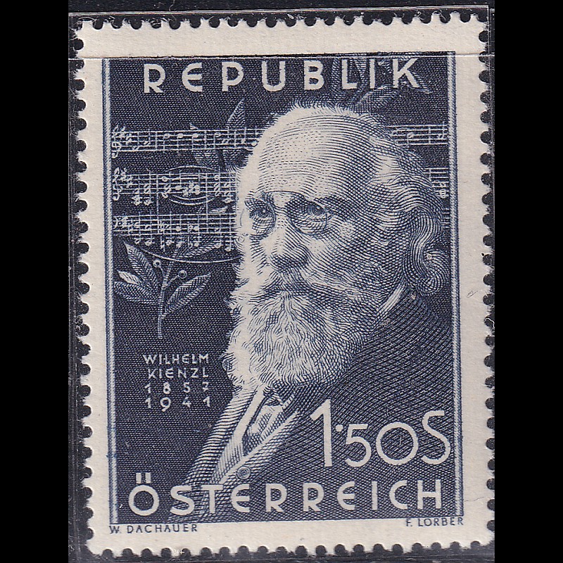 

Prangko Austria 1951 - The 10th Anniversary of the Death of Dr. Wilhelm Kienzl, 1857-1941