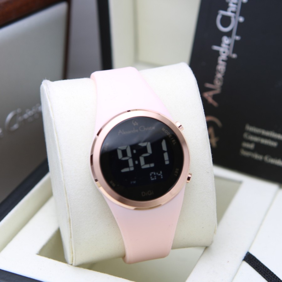 [Free Baterai] JAM TANGAN WANITA ALEXANDRE CHRISTIE AC 9362 DIGITAL RUBBER ORIGINAL GARANSI RESMI 1 TAHUN