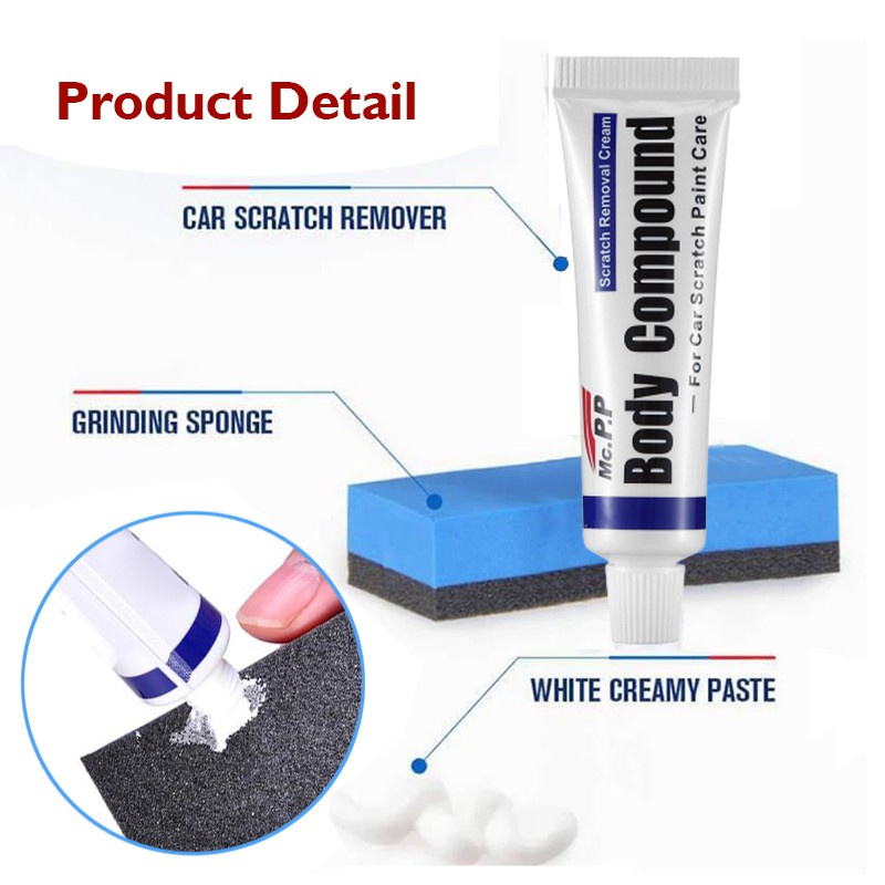 Body Compound Scratch Clear Kit  / Krim Penghilang Baret Goresan Mobil / Wash &amp; Wax