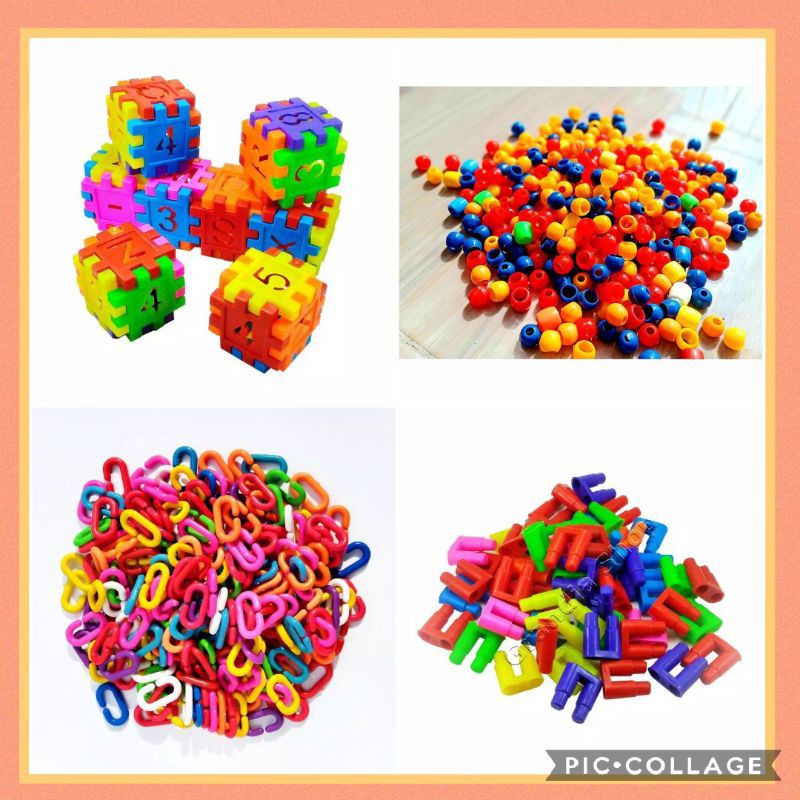 Mainan Edukasi Anak - Aneka Meronce Lego Creatif Mainan Anak perempuan laki Anak Bayi - edukatif-3