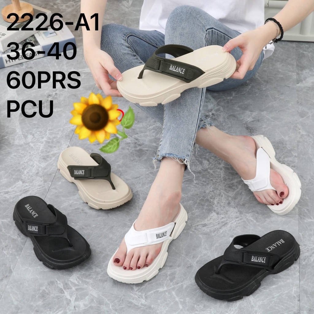 Sandal Karet Jelly Wedges Wanita import Model Terbaru Original Kekinian by AGUNG STYLE Balance 2226-A1