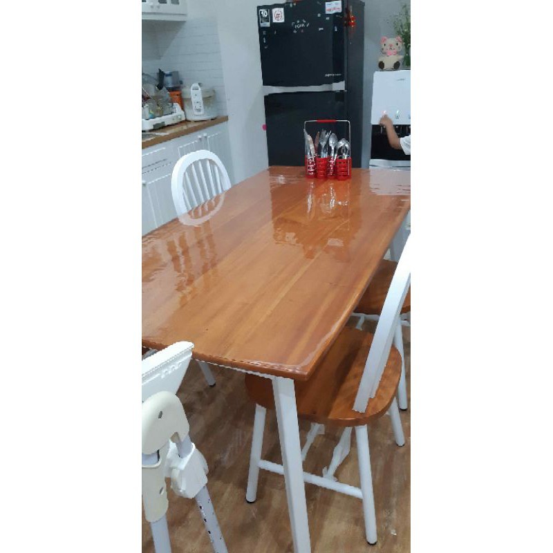 Taplak meja meteran  mika pvc / pelindung meja / taplak meja polos
