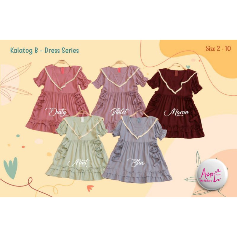 dress by azp/dress 2-10Th/dress anak rayon premium