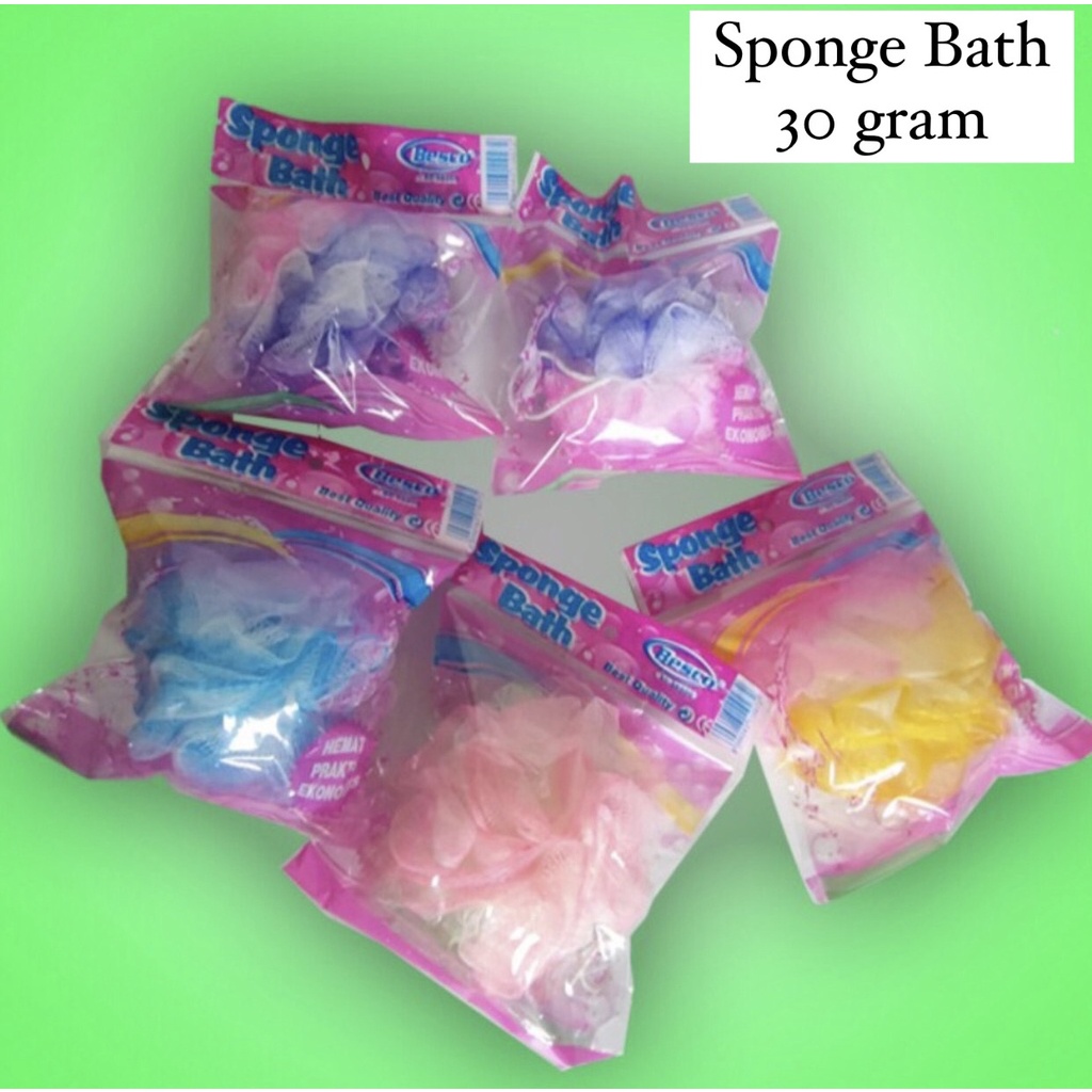 SPON MANDI SATU WARNA/1 PCS BATH SPONGE /SPONS MANDI MEKAR / SHOWER PUFF