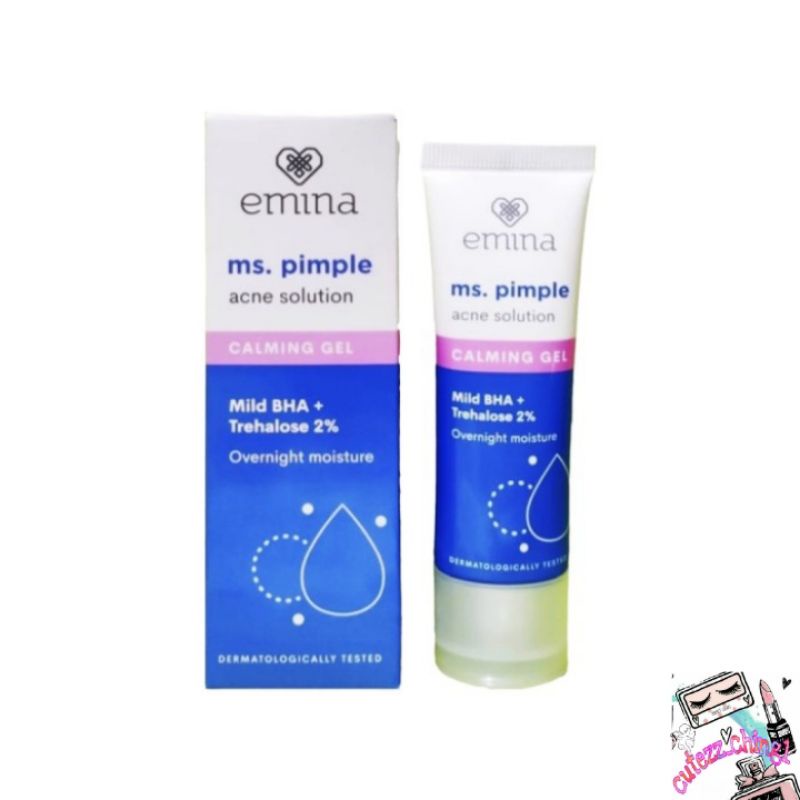 ☃️Cutezz_Ching1☃️Emina Ms. Pimple Acne Solution Calming Gel 20ml