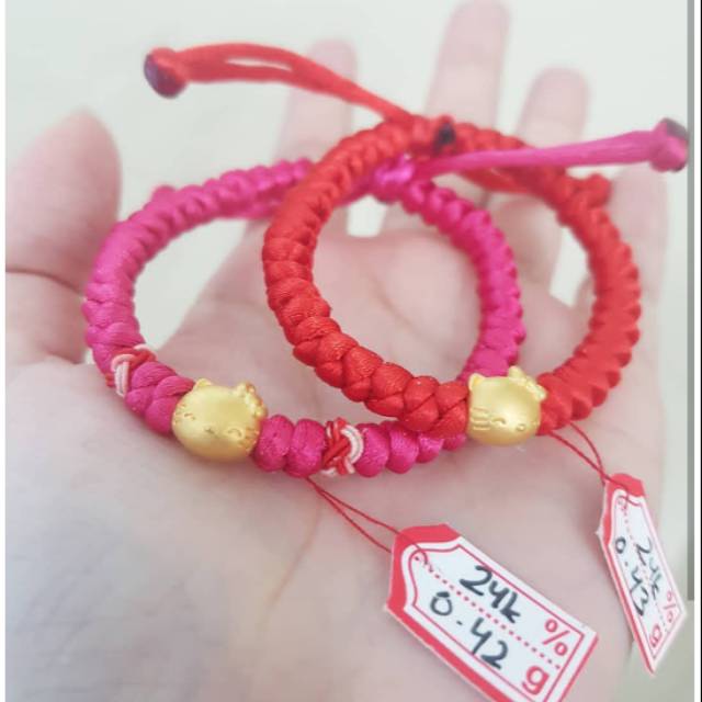 GELANG EMAS HONGKONG 24karat pixiu jillin naga hello kitty