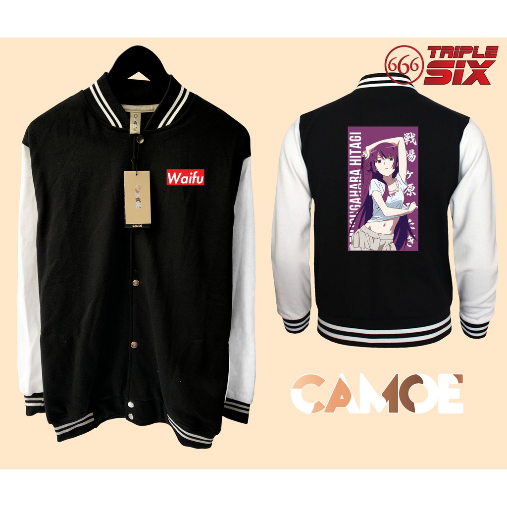 Jaket Baseball Varsity Anime Hitagi Senjougahara Bakemonogatari