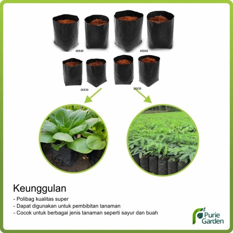 Polybag Polibag Tanaman Ukuran 10 – 45 cm 250gram PG KDR