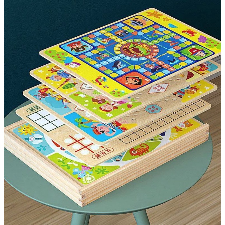 9in1 board game / mainan puzzle / mainan anak / ular tangga