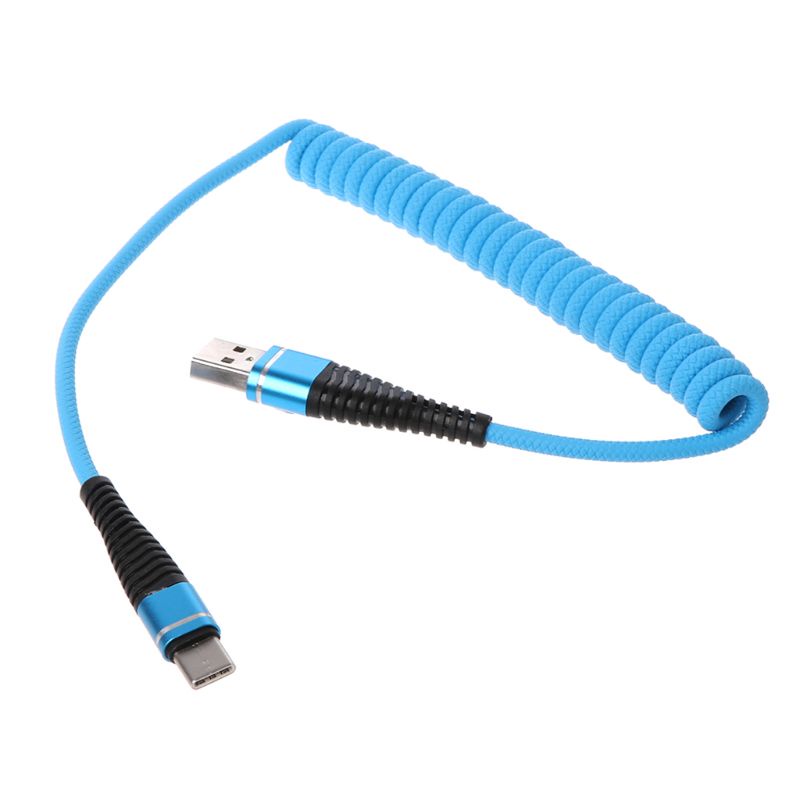 VIVI   1.2m Type-C Fishtail Spring Durable Cord Data Fast Charging Cable For  Samsung Galaxy A7 S8 S9