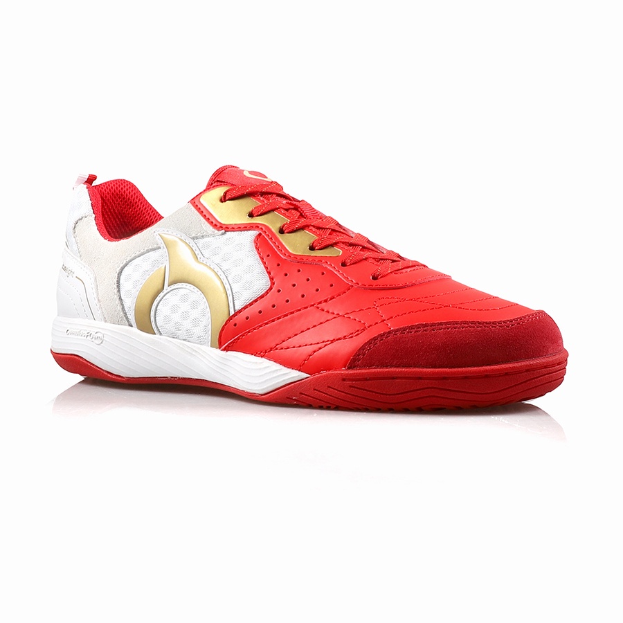 SEPATU FUTSAL ORTUSEIGHT JOGOSALA RAMPAGE - Ortred White Gold (100% ORIGINAL)