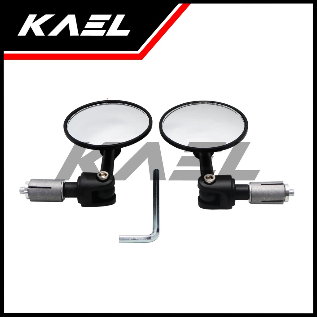 Spion Jalu Bulat Motor Universal Kaca Cembung Sepion Bandul Bar-End Mirror Klasik Beat &amp; Vario 125-150 LED New &amp; NMAX &amp; PCX &amp; Aerox 155 &amp; Mio M3-Soul