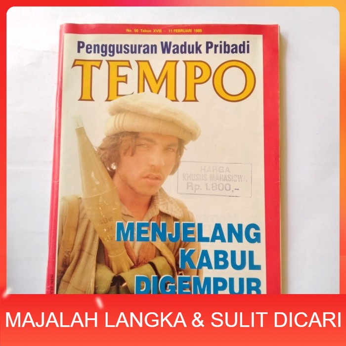 Majalah TEMPO No.50 Feb 1989 Cover MENJELANG KABUL DIGEMPUR Langka
