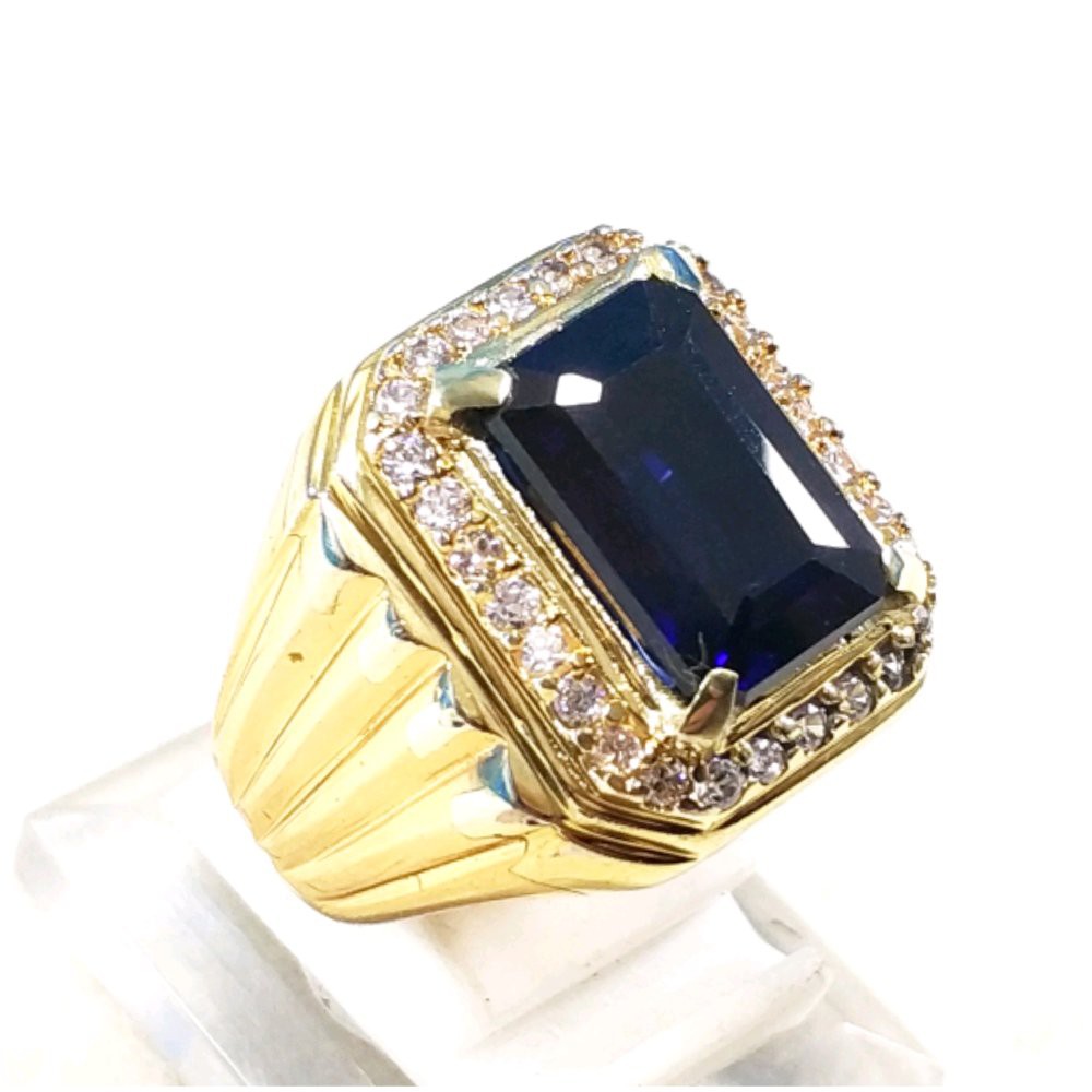 CINCIN PERMATA KING SHAPPIRE OCTAGON KEKERASAN 9MOHS KILAU MEMPESONA