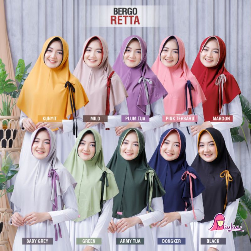 JILBAB HIJAB INSTAN DEWASA// BERGO RETTA MIULAN
