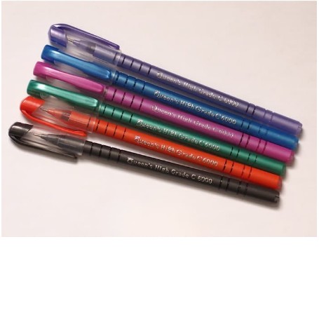 Faster Ballpoint /Pulpen Queen C6000 , 0.7mm isi 12 pcs- Black