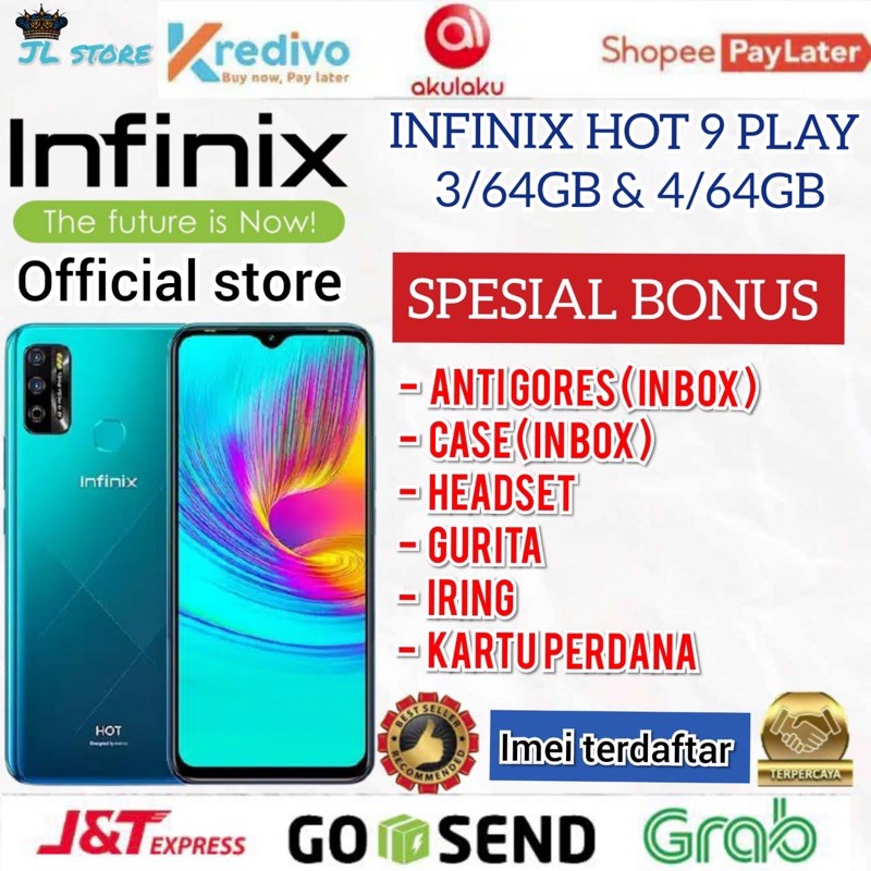 INFINIX HOT 9 PLAY RAM 3/64GB & 4/64GB GARANSI RESMI