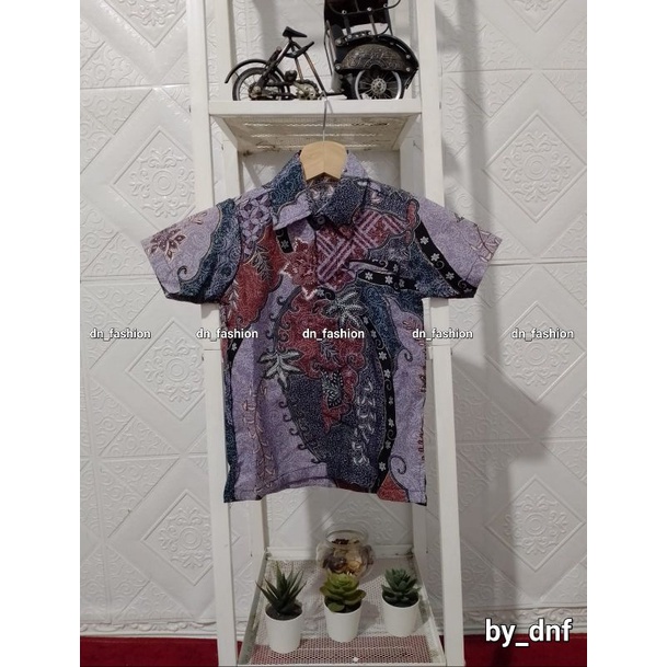 COD//KEMEJA BATIK//KEMEJA BATIK ANAK LILAC, TARO, LAVENDER//TERLARIS