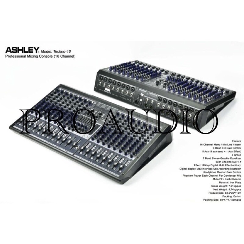 mixer ashley techno 16 techno16 original