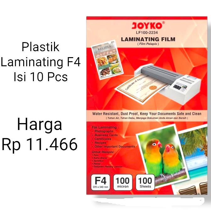 

PLASTIK LAMINATING JOYKO F4 MICRON LF100 2234
