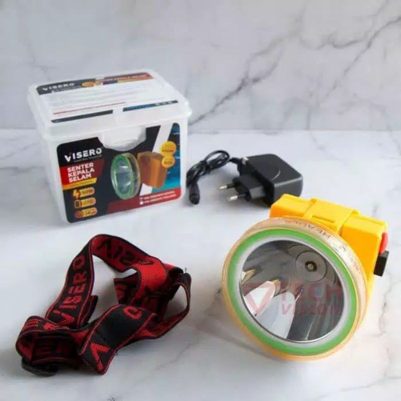 Senter Kepala Selam 50W Super LED Cahaya Kuning Visero (VHL-5350AYS)