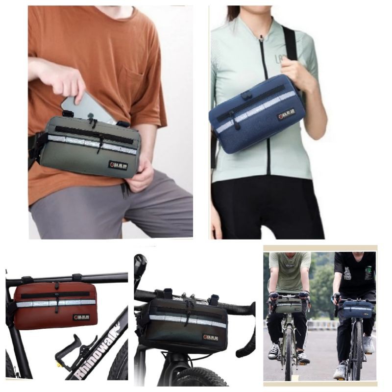 tas sepedah frame handlebar 4in1 serbaguna waistbag soulderbag handbag