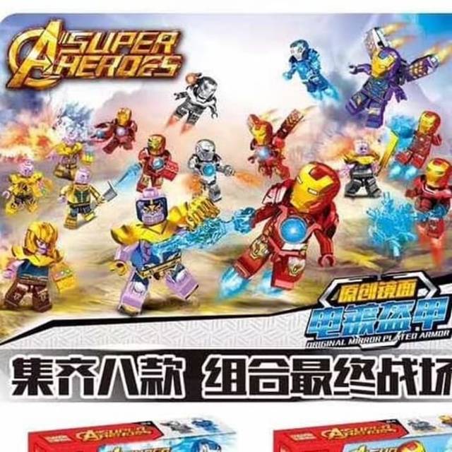 HT - Mainan Bricks hjlepin 6946 Lego Avengers Ironman Thanos Minifigure Brick Marvel