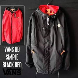 jaket parka bolak balik hitam merah/parka bolak balik/murah