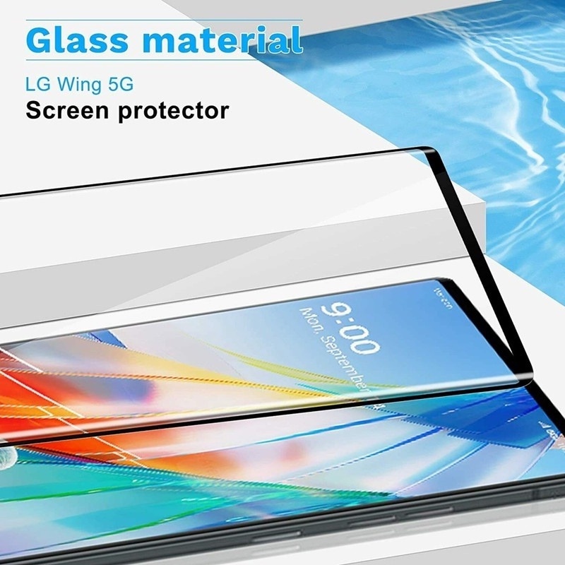 Pelindung Layar Tempered Glass 9H 3d Curved Anti Gores Untuk LG Wing 5G