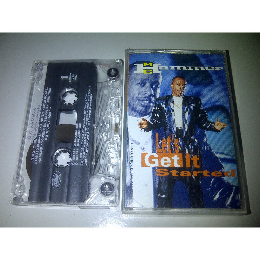 MC Hammer - Lets Get It Started 1988 ORIGINAL KASET ANTIK Vanilla Ice 2Pac Tupac Shakur