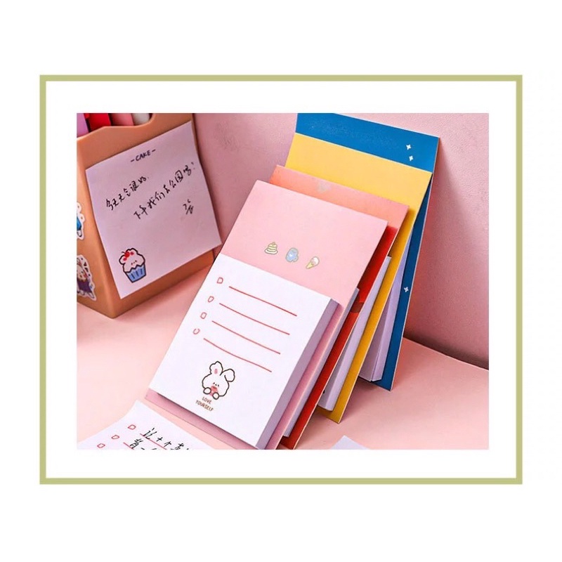 BEST FRIENDS SIMPLE STICKY MEMO INDEKS PAD BUKU CATATAN TEMPEL DINDING AESTHETIC FANCY MIX CUTE LUCU KARAKTER KARTUN HEWAN PASTEL KELINCI BERUANG ORGANIZER GRID IMPOR DESAIN ANAK PEREMPUAN MOTIF REMAJA CEWEK KOREA KAWAII PINK BOOKMARK KECIL