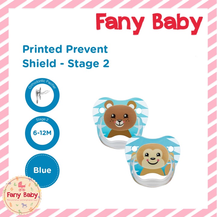 Dr.Brown's Prevent PRINTED SHIELD Pacifier-Stage 1 / Stage 2 - Boy/Girl Animal - 2Pack