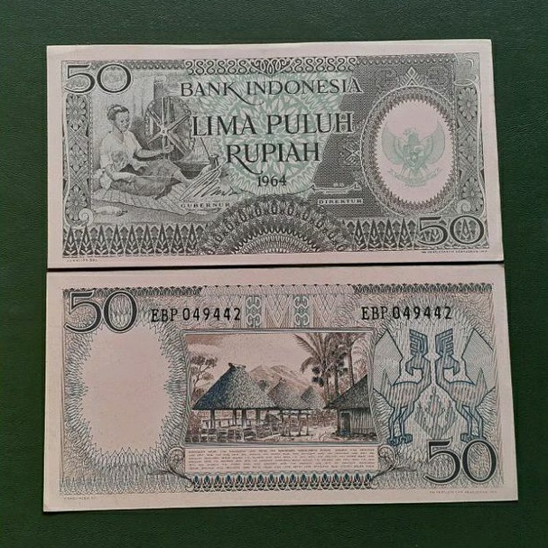 Uang kertas kuno Rp. 50 seri pekerja tangan