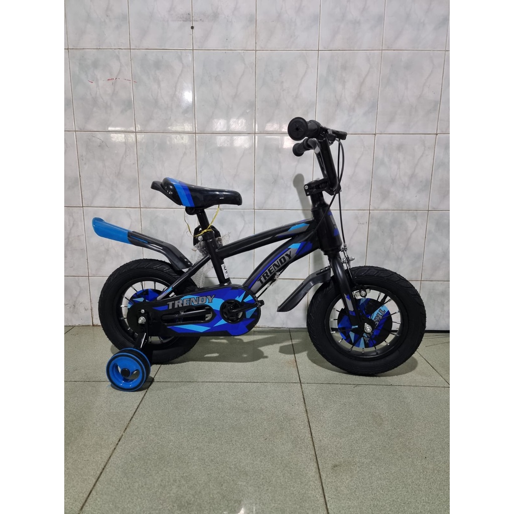 Sepeda Anak BMX Mini TRENDY Ban Karet Pompa Roda 4 Samping SNI-1