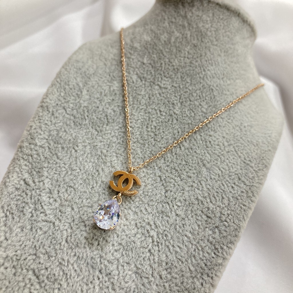 noin_acc Kalung Anting Titanium Set Perhiasan Anti Karat Aksesoris Fashion
