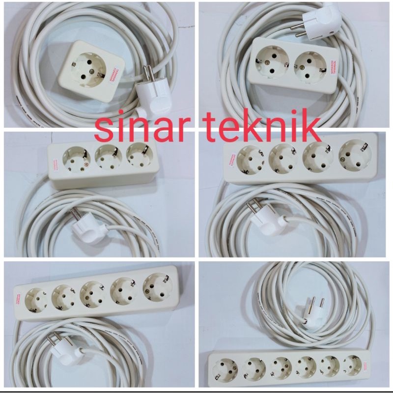 Stopkontak uticon 1,2,3,,4,5,6 Lubang/Kabel ETERNA 2,3,4,5,7,8,10 M/Steker Broco