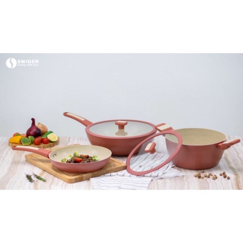 Red Diamond Cookware Square Grill Pan Set ORI by Swiden