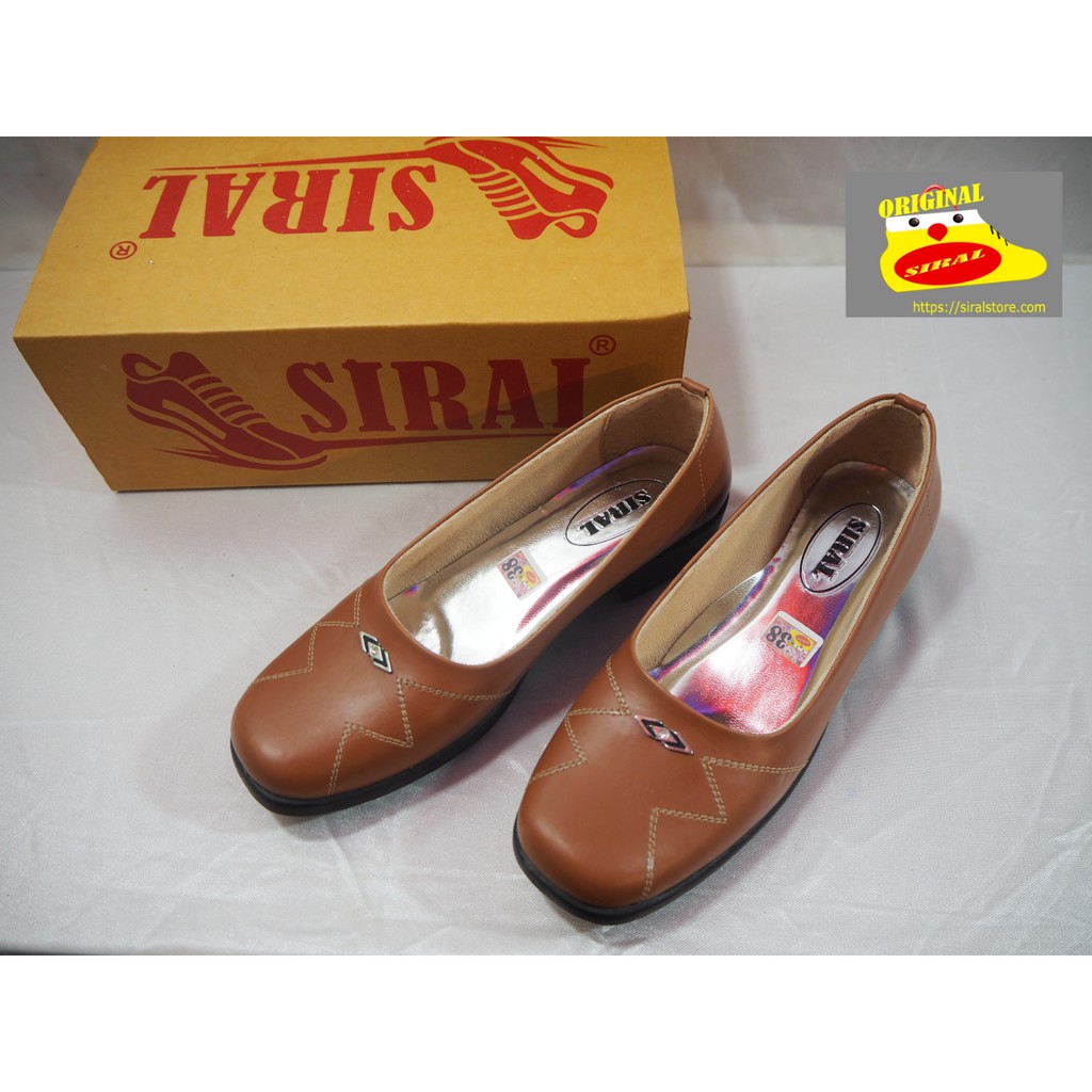 Sepatu Slip On Bahan MM Warna Coklat S05R01B5 / Sepatu Wanita / Sepatu Flat / Sepatu