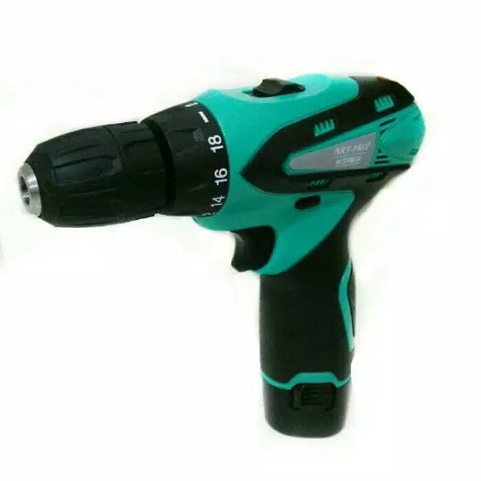 NRT PRO DC 330HD Mesin Bor Cordless Obeng Baterai Cas 12v Bor Portable