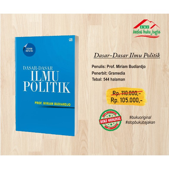 

Buku Dasar-Dasar Ilmu Politik (Edisi Revisi) ORIGINAL - Miriam Budiardjo