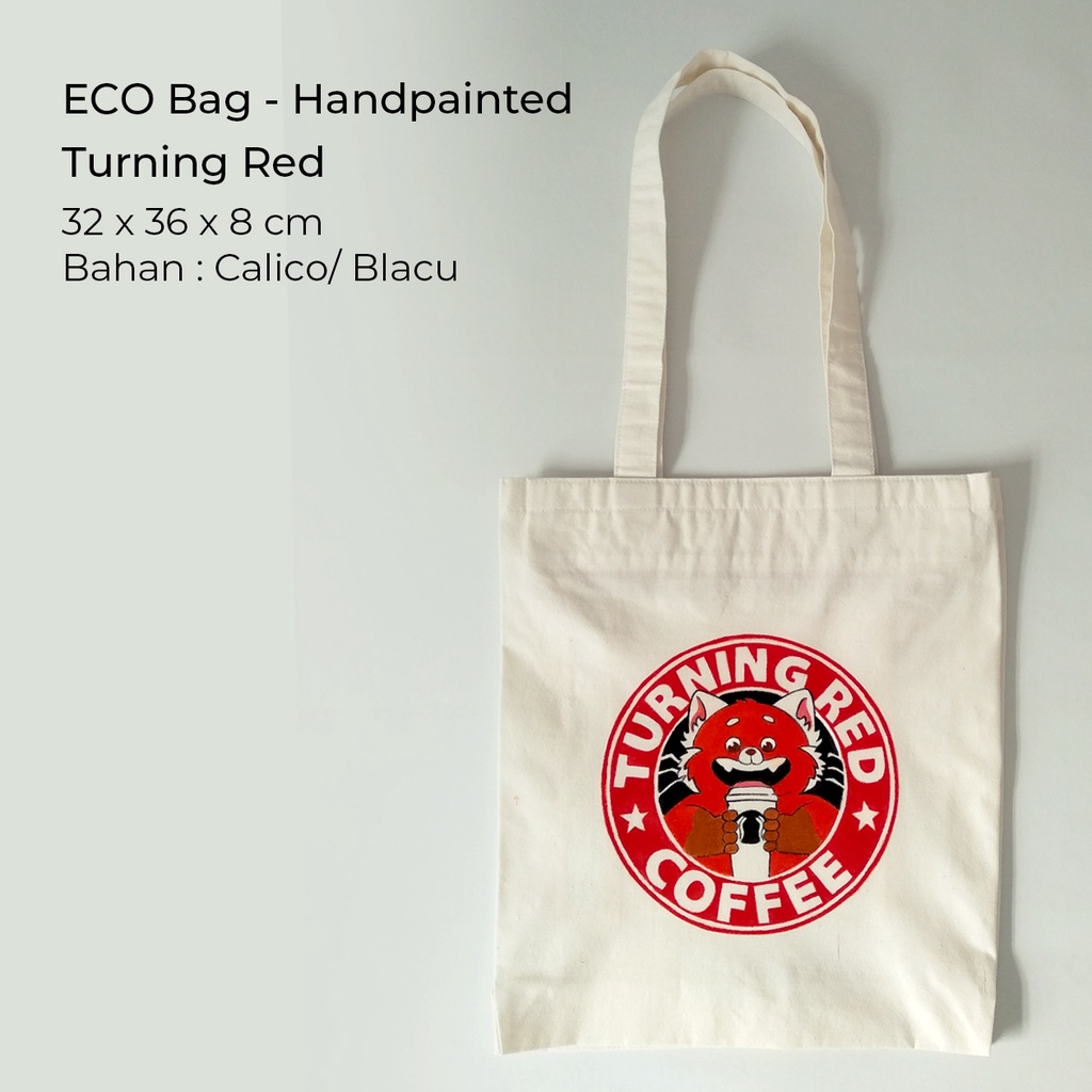 Tote bag tas belanja tas belacu tas eco bag regular turning red