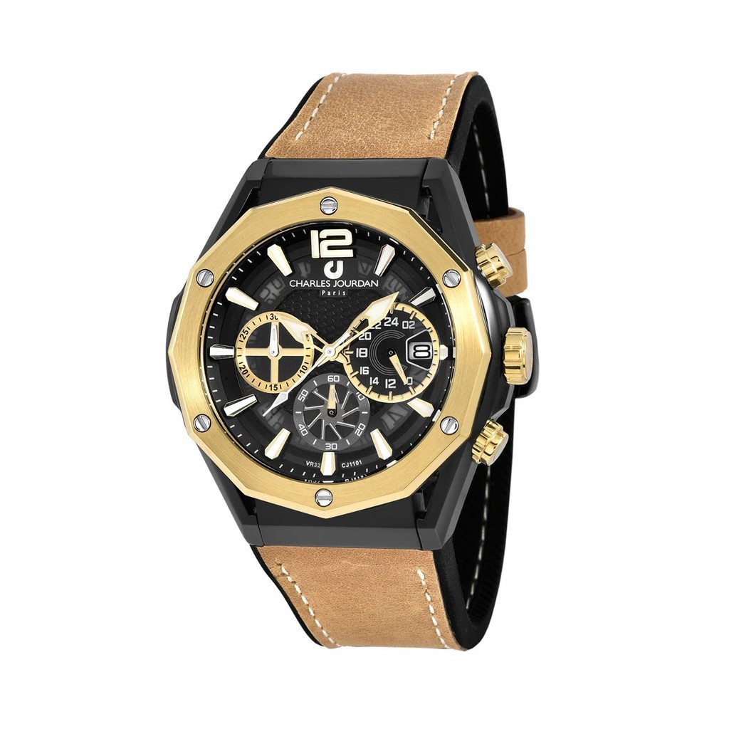 JAM TANGAN PRIA CHARLES JOURDAN CJ1101-1035C LUDIS SPORTS CHRONOGRAPH