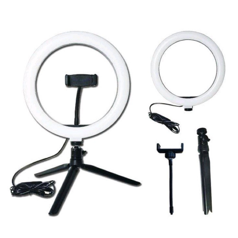 RING LIGHT 26 CM INCLUDE PHONE HOLDER + TRIPOD