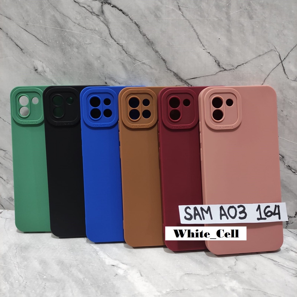 SoftCase ProCamera Silicon Matte Case Full Cover A10 A03 Core White_Cell