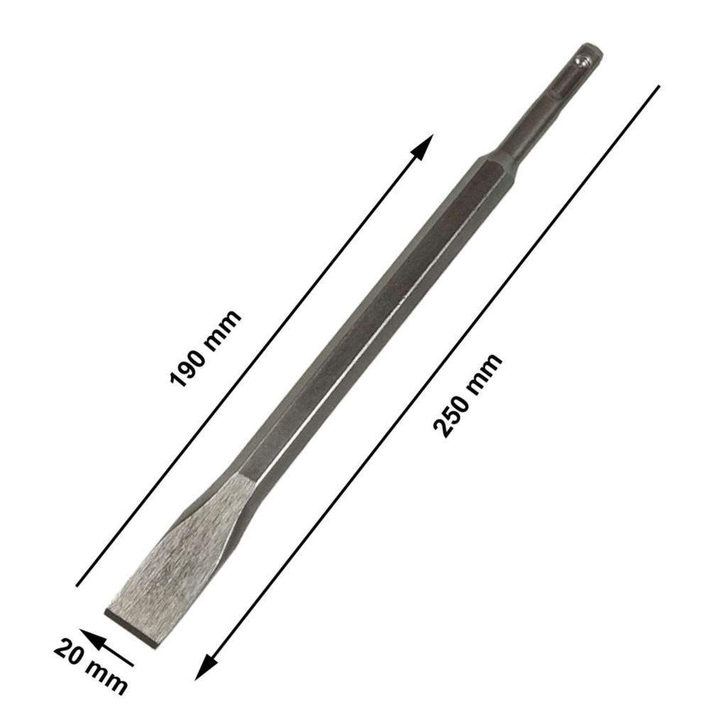 YUKIDO Mata Bor Bobok Pahat Beton Aspal SDS Plus Flat Chisel Rata 250mm MURAH DAM KUAT